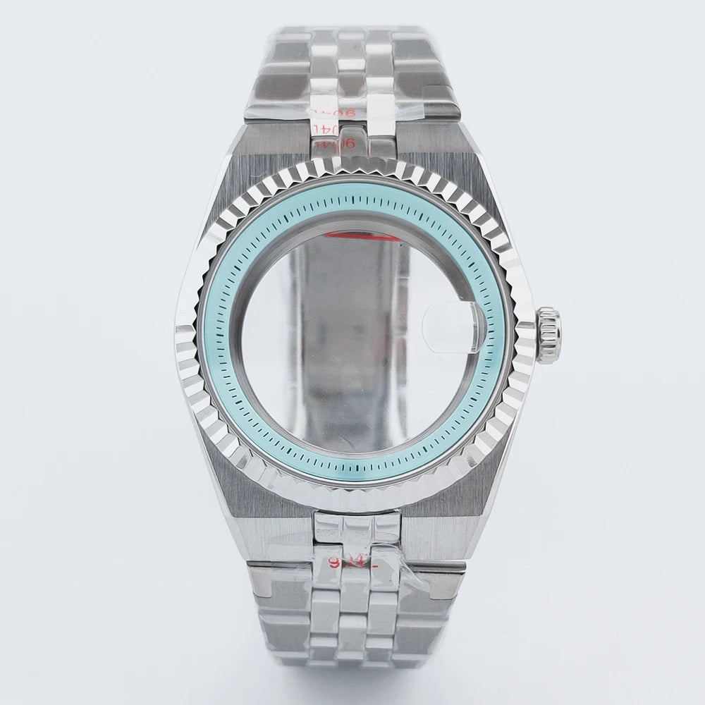 40mm Land-Dweller Watch Case silver sapphire NH34 NH35 NH36 NH38  NH72 ETA 2836 Miyota8215 10Bar