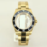 40MM PVD Gold Submariner Watch Case  GMT Yacht Master Polish Strap Sapphire Glass For NH35 NH36 NH34 NH38 Miyota 8215 Eta 2824 GMT SUB Yacht 20ATM waterproof