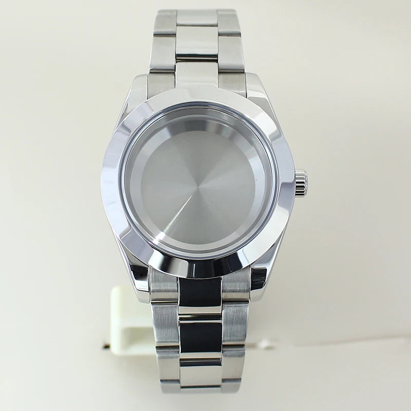 36mm 39mm Bevel Edge Watch Case Bracelet Sapphire Crystal For Seiko NH35 NH36 NH38 NH34 Miyota8215 Movement 28.5 Dial