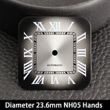 33mm Santos Watch Case For Women Small Size NH05 AUTOMATIC Stainless Steel Square Sapphire 5Bar