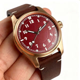 CUSN8 Solid Bronze Pilot 39mm Tandorio TD147N Miyota8215 PT5000 Sapphire 20ATM Number Dial Vintage