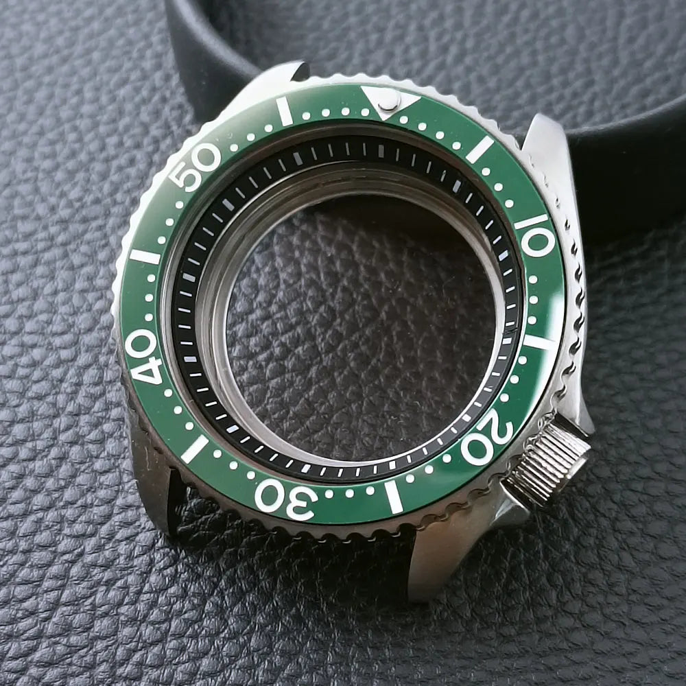 42mm Skx007 Case Mod For NH35 316 Steel Case Fit NH35 NH36 Movement/Dial Case Plane Sapphire Glass 22mm Strap Watch Box