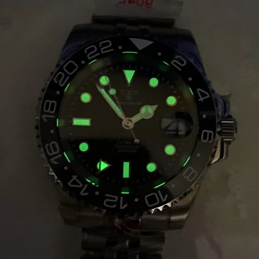 Tandorio NH34A GMT 6542 Mod Sapphire 20BAR 40mm Diver 40MM TD218D