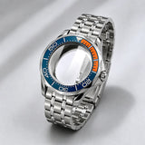 NEW 42mm Seamaster Case with 38mm bezel for NH34/35 NH36 movement Sapphire 10ATM Stainless steel watch box dual crown