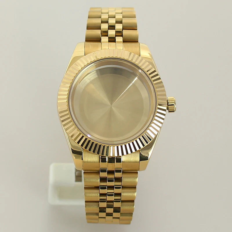 Gold DateJust Case two tone gold case 39mm 36mm Fluted Sapphire For Seiko NH35 NH36 NH38 NH34 Miyota 8215 Movement 28.5 Dial Jubilee Bracelet (Copy) (Copy)