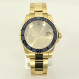 40MM PVD Gold Submariner Watch Case  GMT Yacht Master Polish Strap Sapphire Glass For NH35 NH36 NH34 NH38 Miyota 8215 Eta 2824 GMT SUB Yacht 20ATM waterproof