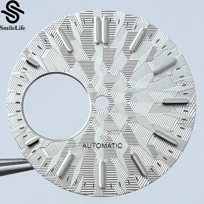 NH38 dial 28.5mm Texture Watch Dial Green Luminous Modification Watch Accessories  Watch Faces for NH38 Movement