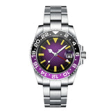 Quartz GMT Watch Custom Logo 40mm Swiss Ronda 515-24 Movt 10Bar Sapphire