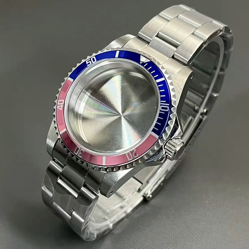 Retro Diver case 39mm,10bar waterproof stainless steel sapphire crystal case, suitable for NH34, NH35, NH36 mechanical movement accessories