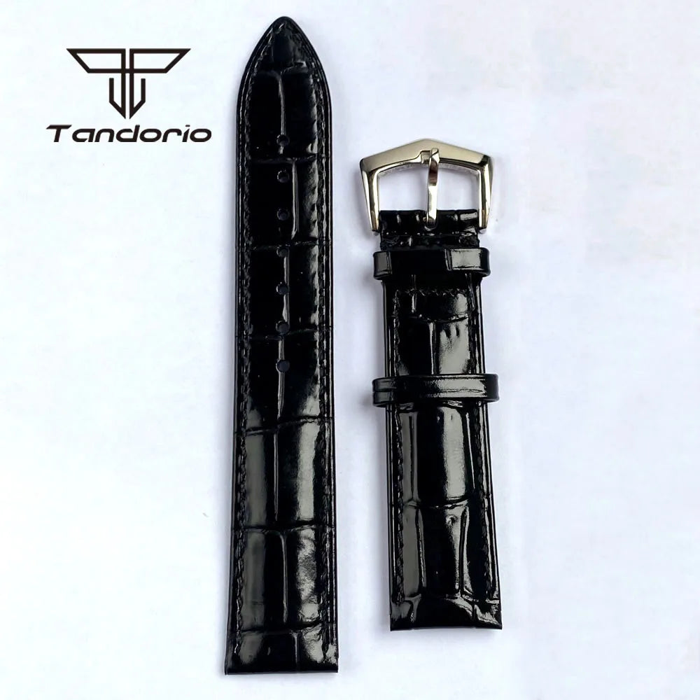 Tandorio Cocktail Mod Watch Case Domed Sapphire 40mm NH35 Automatic +33.5mm Dial Set Glass Back GS Style Accessary