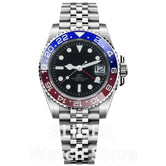 40mm Quartz GMT Submariner Ronda 515 24H Movement Ceramic Sapphire Glass 10Bar Waterproof C3 luminous