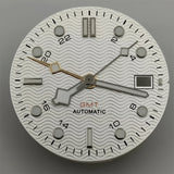 31mm NH34 GMT Dial Hands black blue white color green luminous