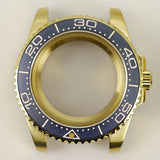 40MM PVD Gold Submariner Watch Case  GMT Yacht Master Polish Strap Sapphire Glass For NH35 NH36 NH34 NH38 Miyota 8215 Eta 2824 GMT SUB Yacht 20ATM waterproof