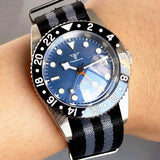 Tandorio TD218B NH34 GMT Watch 38mm Bubble Sapphire 20ATM 120 Click Submariner