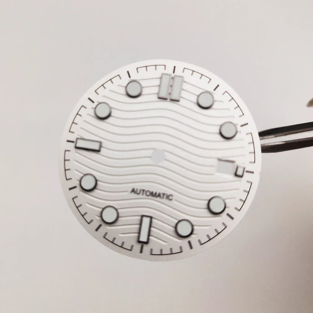31mm Watch Dial Watch Parts Retrofit Green Luminous Faces for 2813/8215/821A/2836 Automatic Movement Dial Repair Parts
