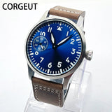 Corgeut Chronograph Watch CG2022 Sapphire 42MM  Asia 6497 Seagull St3600 Automatic Glass Back 3Bar pilot