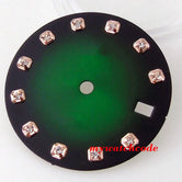 29mm Multicolor Gradient/Sunburst Watch Dial Silver/Gold/Rose Gold Diamond Marks Petsa Window Fit NH35A NH36A Automatic Movement