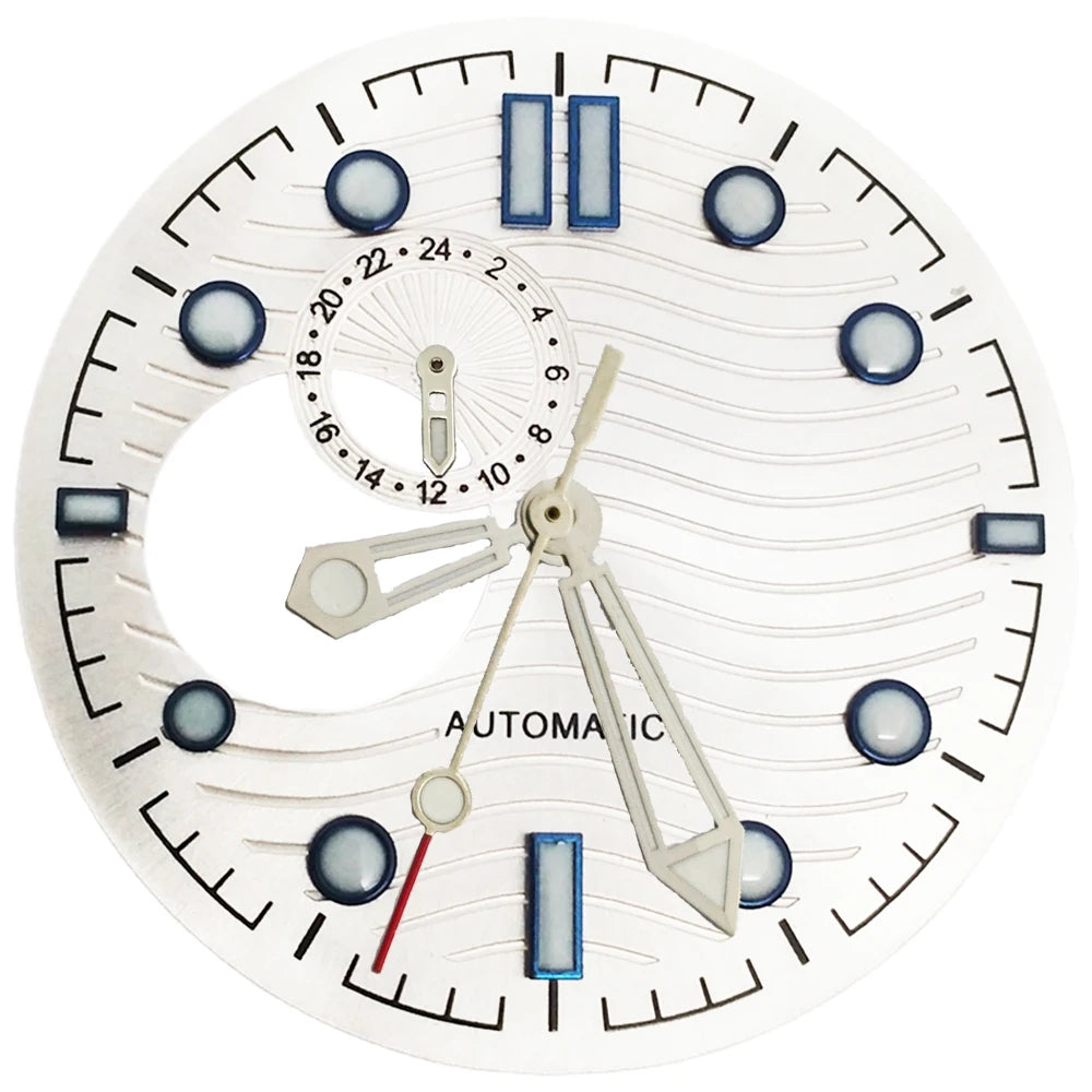 NH39 Watch Dials 31mm Subsecond dial  Hands Green Luminous  Watch Accessories Parts