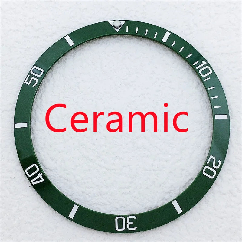 BB58 Watch Bezel Insert 37.2mm x 31.4mm Ceramic/aluminium for 39mm Case Watch Accessory Parts