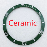BB58 Watch Bezel Insert 37.2mm x 31.4mm Ceramic/aluminium for 39mm Case Watch Accessory Parts