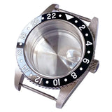 38mm Diver Watch Case GMT Case Stainless Steel Brushed 200M  Fit NH34 GMT NH35 Domed Sapphire Glass Alloy Insert 120 Click Bezel