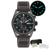 Militado ML04 Chronograph Quartz Military Watch OS00 Movement BGW9 Luminous 100m Waterproof  Domed Sapphire 39mm