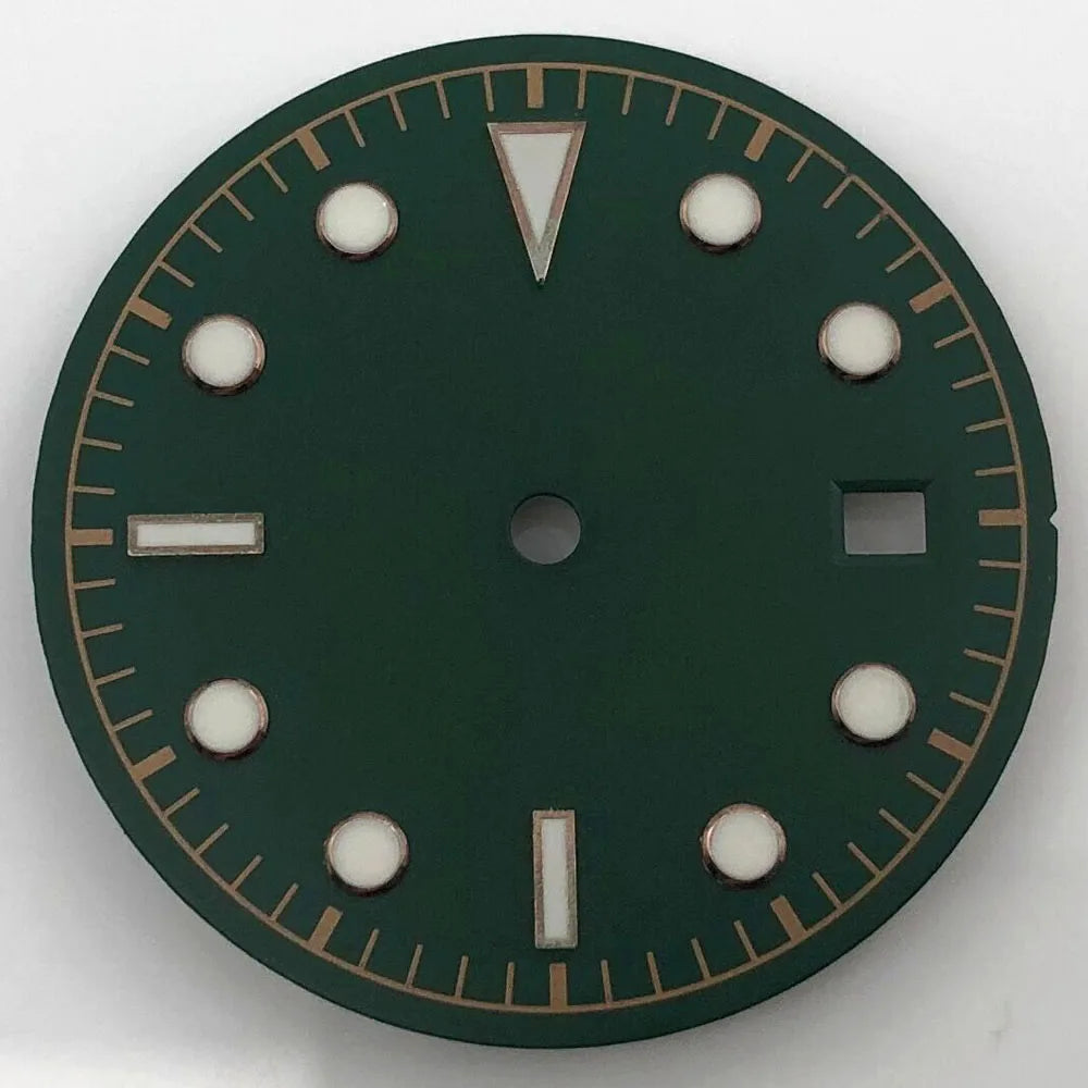 30.5mm Dial For 41MM Black Bay Mod Green Luminous  NH35 NH36 ETA2836/2824 Miyota8205/8215/821A