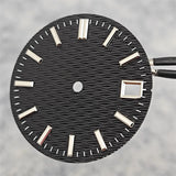 28.5mm Watch Dial For Engineer Mod NH35 Ripple Wave Textured Surface No Luminescence Watch Faces