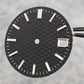 28.5mm Watch Dial For Engineer Mod NH35 Ripple Wave Textured Surface No Luminescence Watch Faces