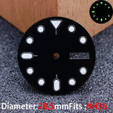 28.5mm Day-Date Dial for NH36 watch dial Green luminous Mod accessories parts 13 colors