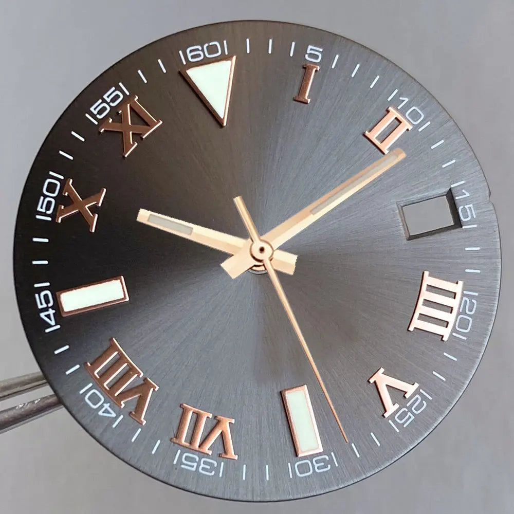 Wimbledon Style Roman Numeral Sunburst Dial 29mm Watch Dial Face For NH35 NH36 NH38 Movement Watch Replacement Part