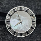 28.5mm Shell Watch Dial with Crystal High Quality Hands No Date No Luminous Watches Faces Modified Accessories