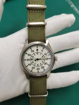 Quartz Pilot Watch 40mm Vh31 Beat Quartz Sapphire 5Bar 316L Stainless Steel vintage Field watch