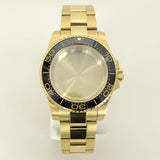 40MM PVD Gold Submariner Watch Case  GMT Yacht Master Polish Strap Sapphire Glass For NH35 NH36 NH34 NH38 Miyota 8215 Eta 2824 GMT SUB Yacht 20ATM waterproof