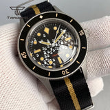 50-Fathoms Tandorio TD223M 40mm MIyota 8215 Automatic Domed Sapphire 20ATM Diver Green Luminous