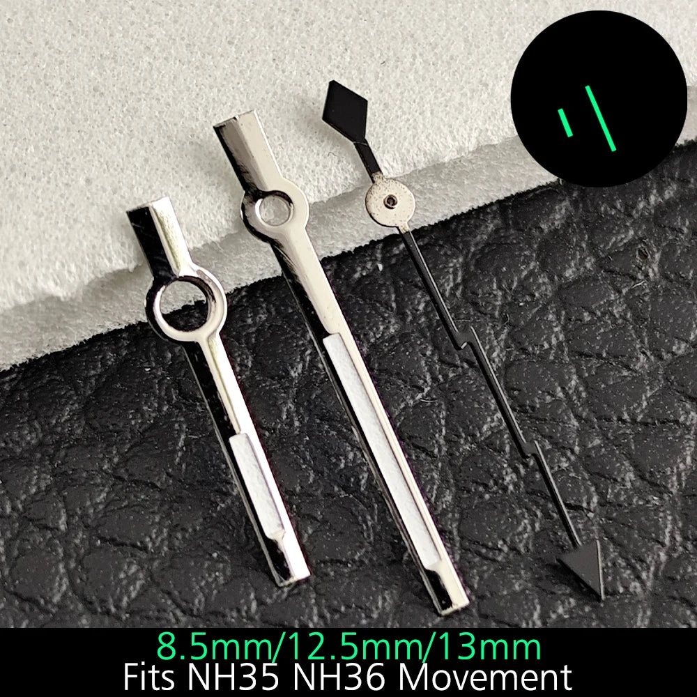 28.5MM Watch Dial Luminous Dial Fit NH35/M8215/E2824 Movement Accessories Watch Parts Watch For man Sterile Dial NH35 Hands