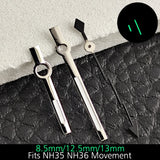 28.5MM Watch Dial Luminous Dial Fit NH35/M8215/E2824 Movement Accessories Watch Parts Watch For man Sterile Dial NH35 Hands