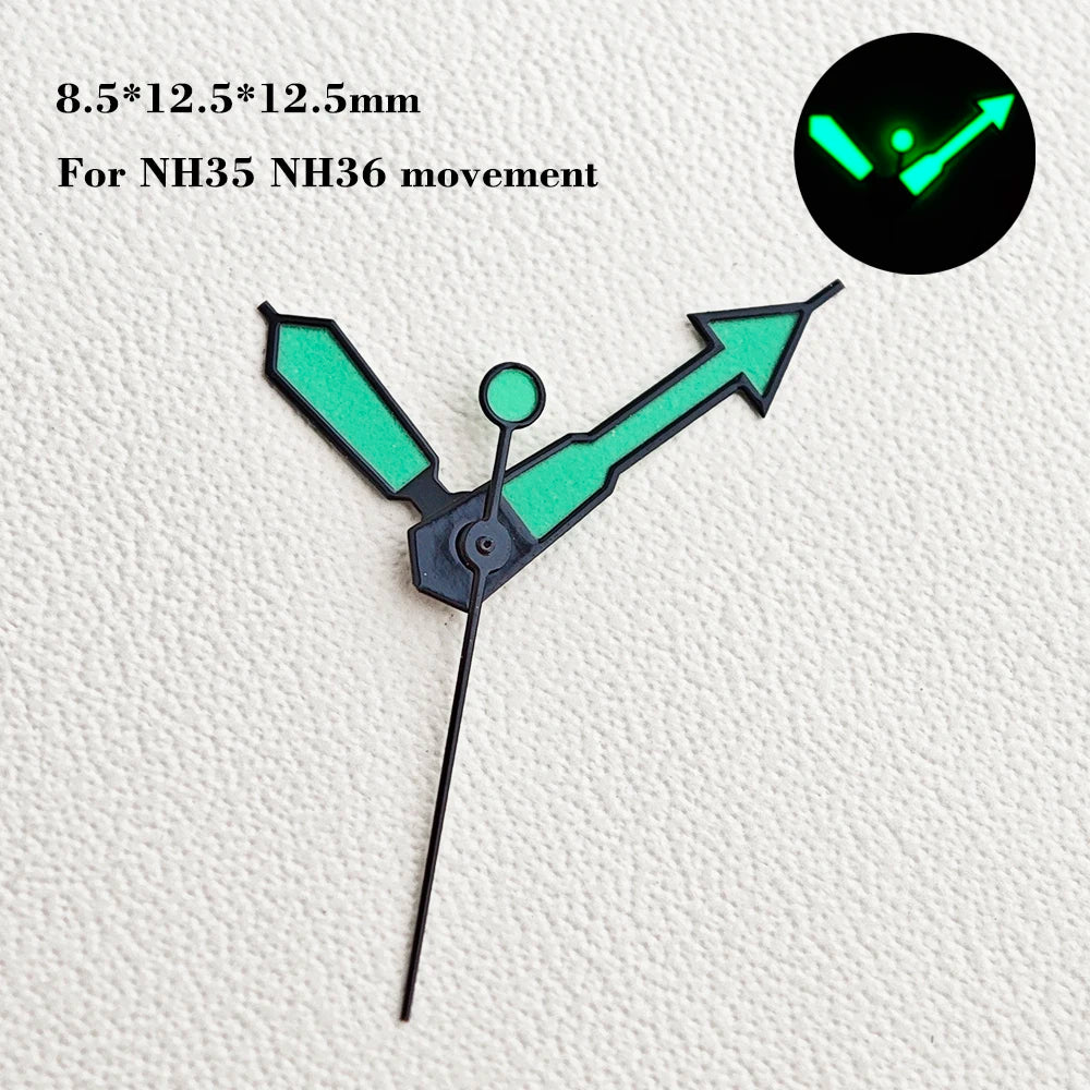 28.5mm SKX007 watch dial NH34 NH35 NH36 automatic SRP Green Luminous Custom logo