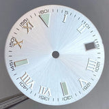 Wimbledon Style Roman Numeral Sunburst Dial 29mm Watch Dial Face For NH35 NH36 NH38 Movement Watch Replacement Part