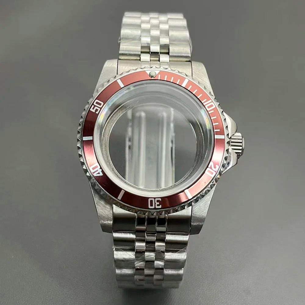 Retro Diver case 39mm,10bar waterproof stainless steel sapphire crystal case, suitable for NH34, NH35, NH36 mechanical movement accessories