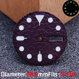 28.5mm Day-Date Dial for NH36 watch dial Green luminous Mod accessories parts 13 colors