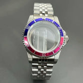 Retro Diver case 39mm,10bar waterproof stainless steel sapphire crystal case, suitable for NH34, NH35, NH36 mechanical movement accessories