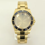 40MM PVD Gold Submariner Watch Case  GMT Yacht Master Polish Strap Sapphire Glass For NH35 NH36 NH34 NH38 Miyota 8215 Eta 2824 GMT SUB Yacht 20ATM waterproof