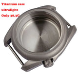 40mm Steel/Titanium Tandorio Pilot Watch Case Sapphire 3.8 Crown Waterproof Fit NH35 NH36 ETA2824 PT5000 Movt Thick Round Bezel