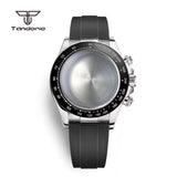 39mm Quartz Watch Case+Watchband Sapphire Glass Fit VK63 VK64 Movt Multi-Functional Chronograph Men Wristwatch Accessories Parts