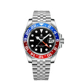 40mm RONDA 515 Quartz GMT Watch Corgeut 100M Water Resistant Luminous Sapphire