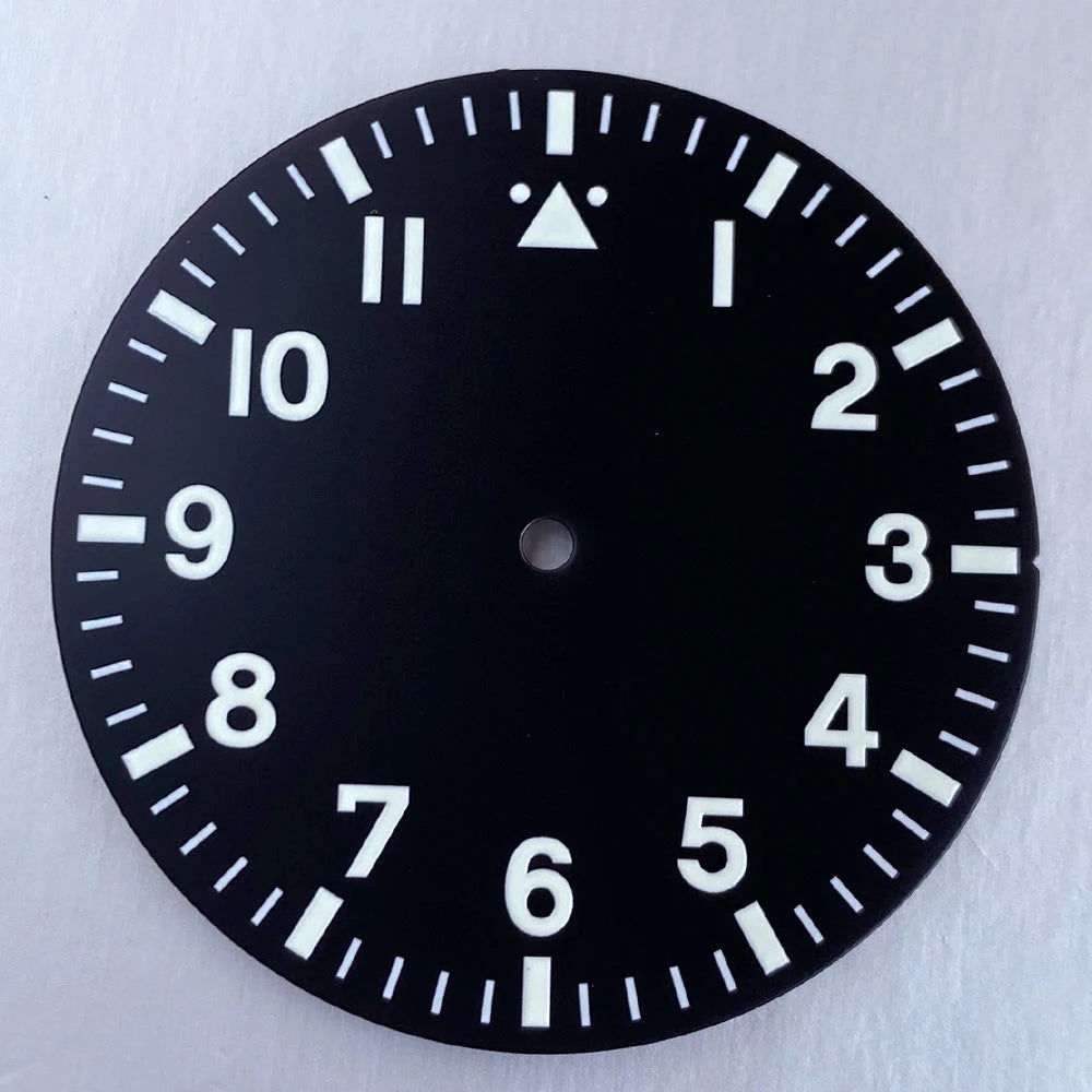 38mm watch dial Sunburst Blue Green White Black Hand Set Fit NH35 NH36 NH38 PT5000 for Pilot Diving Men Watch Parts Accessories