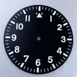 38mm watch dial Sunburst Blue Green White Black Hand Set Fit NH35 NH36 NH38 PT5000 for Pilot Diving Men Watch Parts Accessories