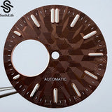 NH38 dial 28.5mm Texture Watch Dial Green Luminous Modification Watch Accessories  Watch Faces for NH38 Movement