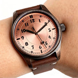 PVD Aged Pilot Watch Tandorio TD147V Vintage 39mm Bronze Coated Miyota 8215 PT5000 20ATM Sapphire Glass 10bar